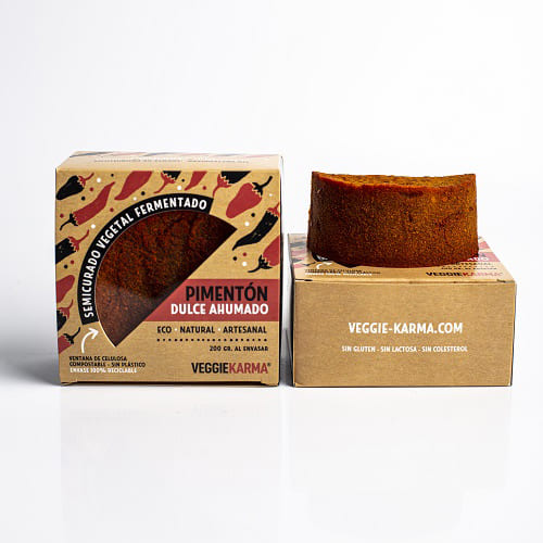 Queso semicurado vegano con pimentón dulce ahumado, Veggie karma