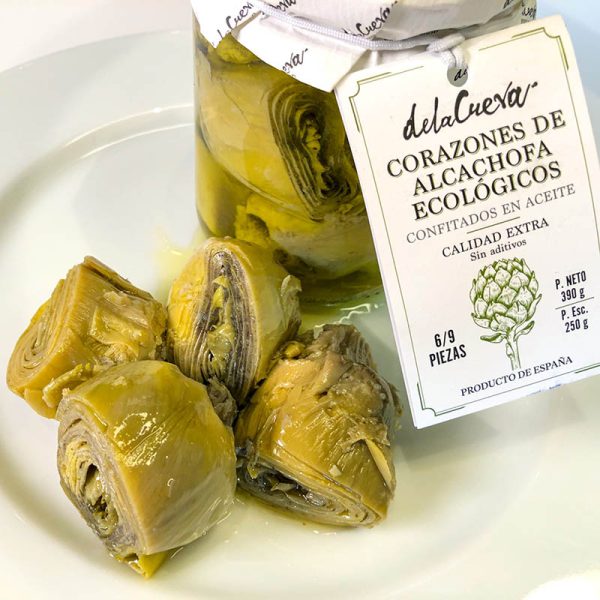 Corazones de Alcachofa Ecológicos en Aceite De la Cueva