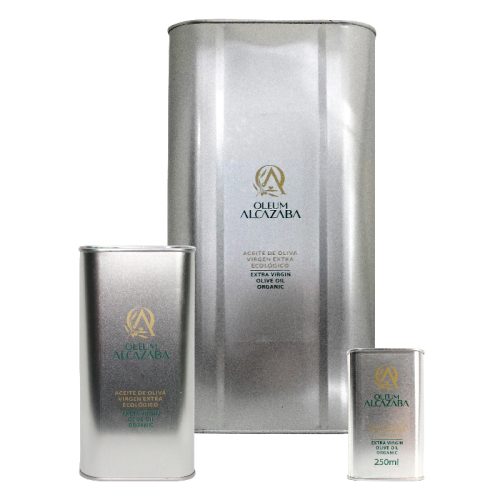 Aceite de Oliva Virgen Extra Variedad Picual ecológico en lata, Oleum Alcazaba